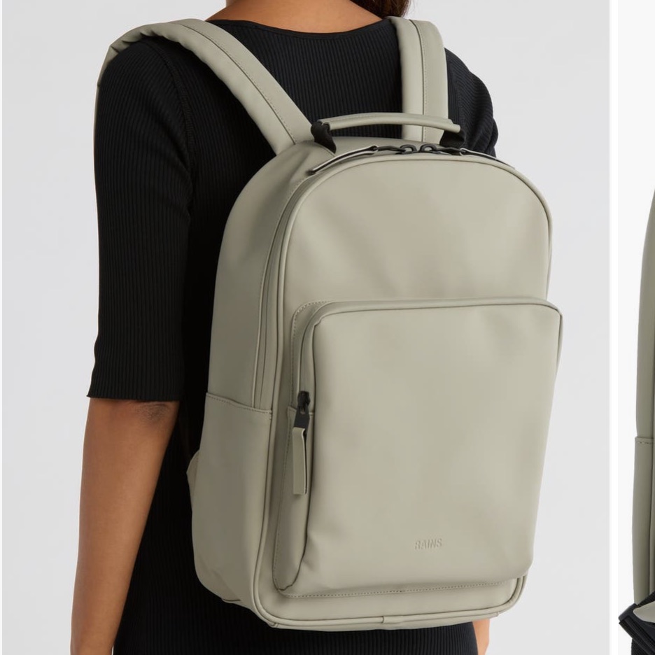 Nwt Rains Large Bookday Waterproof Backpack In Drift